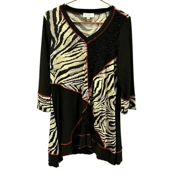 Tops - Cover Charge animal print top size M
